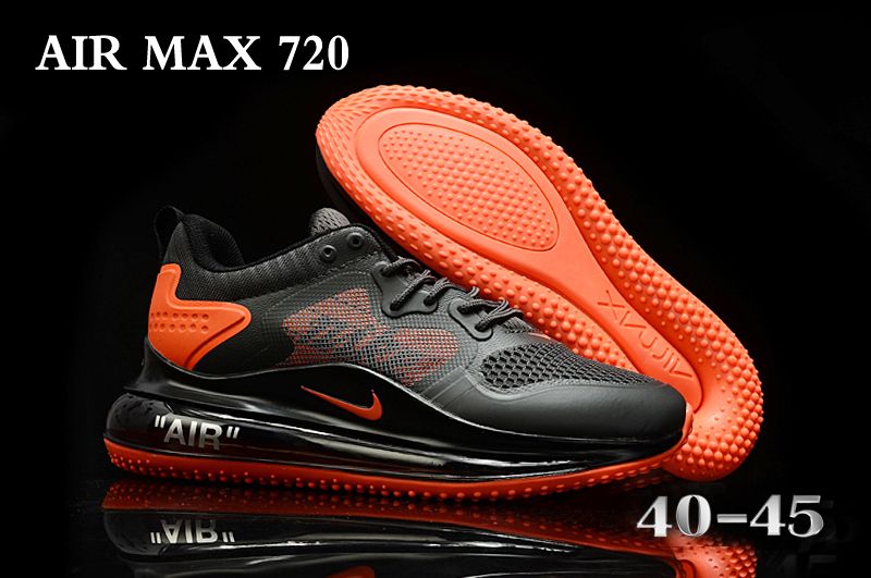 New Nike Air Max 720 Black Red Running Shoes